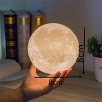 Lampe de table LED personnalisée en forme de lune, en céramique, à tenir à la main, avec port USB, lumière de lune, décoration de Noël, décoration d'intérieur, directement de l'usine
