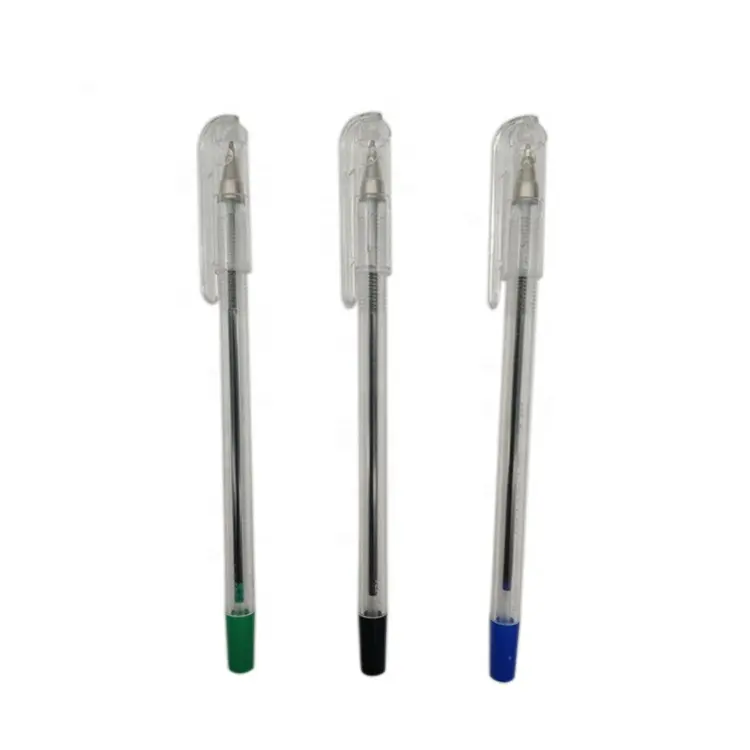 STASUN क्लासिक बुनियादी अनुकूलित स्पष्ट प्लास्टिक Ballpoint कलम सरल