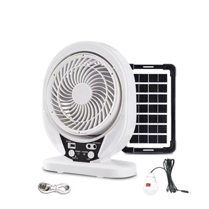Ventilador de Escritorio USB y Solar de Plástico Gebra con Luz, para Uso en Hoteles, Cuatro Velocidades, Batería de Litio de 5800 mAh, Bajo Nivel de Ruido 30-34 dB, 2-4 Horas de Autonomía - Product Image 2