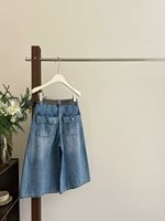 Nouveau design – Short en jean vintage délavé pour femme, coupe ample, séchage rapide, avec logo personnalisé, grandes tailles