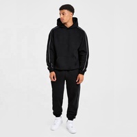 Ensemble de survêtement décontracté en deux pièces avec logo personnalisé en gros, sweat-shirt et pantalon de jogging, essentiel pour le sport, athlétisme, gym, survêtement pour hommes