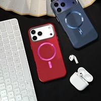 Coque hybride TPU PC avec anneau magnétique métallique intégré, anti-traces de doigts, résistante aux chutes, avec protection d'objectif pour iPhone 18 17 16 Pro Max