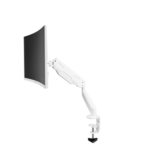 Supporto per Monitor singolo <span class=keywords><strong>bianco</strong></span> all'ingrosso della fabbrica-<span class=keywords><strong>braccio</strong></span> per Monitor a molla a Gas articolato, supporto da tavolo regolabile per montaggio VESA - Product Image 4