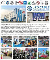 Cable Eléctrico JZD UL83 THHN THWN-2 de 600V, Calibres 14, 12, 10, 8 y 6 AWG, Cobre Sólido y Trenzado, Aislamiento de PVC, Revestimiento de Nailon, para Construcción