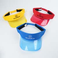 Chapeaux de pare-soleil d'été personnalisés avec protection UV, chapeaux de visières extérieures casquettes, pare-soleil transparents colorés en PVC