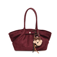 Sac fourre-tout effet daim transfrontalier pour femme, nouvelle collection été 2026, design de niche haut de gamme, luxe léger, grande capacité