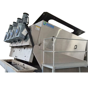 Impianto di Trattamento Acque Reflue Completamente Automatico con Sistema Mobile di Disidratazione Fanghi a Pressa a Vite Multipla con Container - Product Image 3