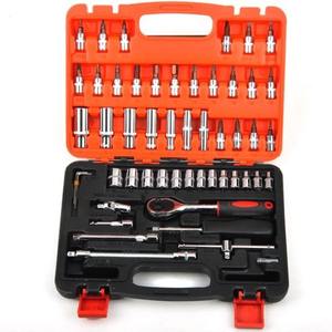 Ensemble de douilles automobiles et ménagères de 53 pièces, directement de l'usine, avec embouts de tournevis à dégagement rapide en option de 24 à 72 pièces - Product Image 1