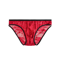 Individualiteit Patchwork Nieuw Binnen Gay Kant Transparantie Slipje Heren Transparantie Bikini Sexy Low-Taille Boxers