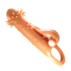 Anillo Vibrador en Forma de Colmillo, Color Carne, TPE, con Púas, Punto Flotante, Bloqueo de Esperma, Uso Adulto - Product Image 3