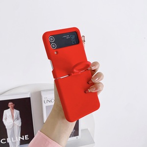 <span class=keywords><strong>Coque</strong></span> de téléphone en <span class=keywords><strong>silicone</strong></span> de couleur unie de haute qualité avec poignée en anneau pour Samsung pour Galaxy <span class=keywords><strong>Z</strong></span> <span class=keywords><strong>Flip</strong></span> 3 Flip4 étuis de support de bague de téléphone portable - Product Image 5