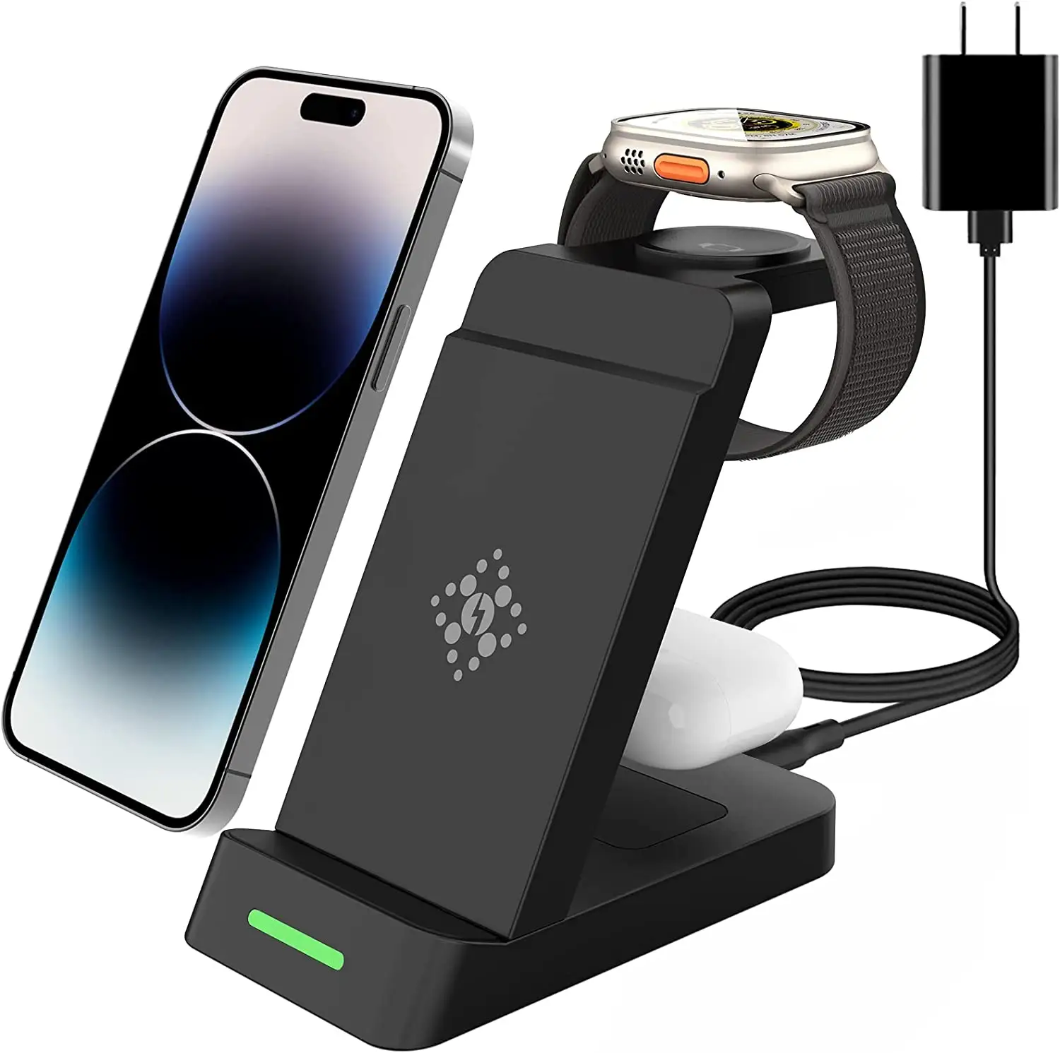 Nouvelle tendance chaude 15W 3 en 1 support de charge montre support de téléphone chargeur appareils sans fil 3 en 1 station de charge sans fil pour apple