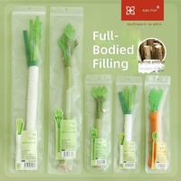 Jouet d'auto-entretenissement pour chat en forme de légumes simulés (Actinidia Polygama Felt Scallion), résistant aux morsures, pour le nettoyage des dents et apaisant