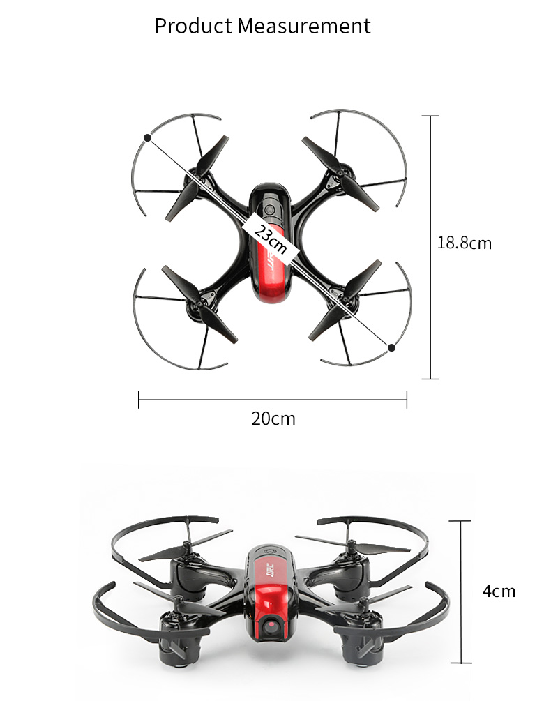 JJRC H69 Drone, Product measurement 18.8cm 20cm 9 4cm 23