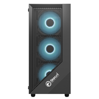 KINPOWER-Boîtier pour PC Atx en alliage d'aluminium, châssis en verre trempé, boîtier pour ordinateur de jeu ATX
