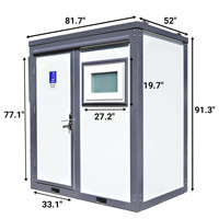 Toilette portable écologique préfabriquée pour les chantiers de construction de camping en plein air utilisation d'urgence et système d'eau chaude du parc