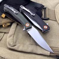Micarta Poignée Lame Pliante Roulement À Billes Couteau En Plein Air D2 En Acier Inoxydable Camping Survie Couteau De Poche Avec Clip
