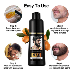 Tinta Naturale per <span class=keywords><strong>Capelli</strong></span> e Barba da <span class=keywords><strong>Uomo</strong></span> 200ml, Facile da Applicare, Colorazione Elegante per Baffi e Barba, Tinta Semi-permanente - Product Image 6