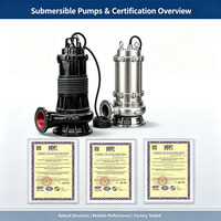 Pompa Limbah Submersible Stainless Steel 380V Anti-Sumbat, Tekanan Tinggi, Daya Hisap Tinggi, Dapat Disesuaikan OEM Pabrik
