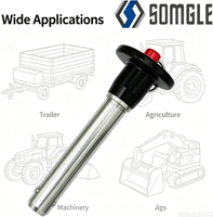 Goupille de sécurité à bille en acier inoxydable avec cordon, goupille de sécurité anti-perte à dégagement rapide pour équipement industriel