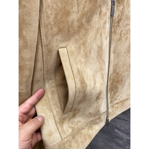 Brunello Cucinelli <b>Men's</b> Deer Skin <b>Velvet</b> <b>Jacket</b> Zipper Collar Casual Outerwear - Product Image 4