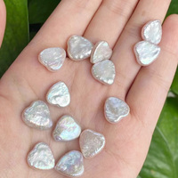 Perle d'eau douce en forme de cœur Baroque, 10-11mm, perle d'eau douce en vrac avec demi-trou ou sans trou percé, perles de bricolage