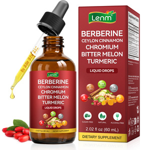 Lenm 100% Natural 14-in-1 Berberine Complex Supplement Liquid Drops with Ceylon Cinnamon <strong>Bitter</strong> Melon for Metabolic Support - Product Image 1