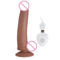 Vibrador de Silicona Suave y Largo Aphrodisia con 20 Funciones, Dildo Realista, Recargable por USB, Impermeable, Control Remoto Extraíble, para Adultos