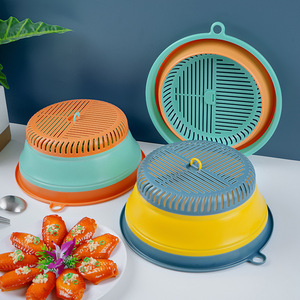 Couverture alimentaire pliable pour la maison, couverture de table ronde en plastique anti-insectes, anti-mouches, pour pique-nique, réutilisable, de qualité alimentaire, anti-poussière - Product Image 2