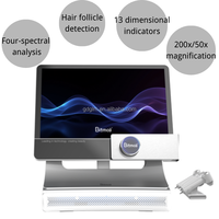 Nouvel analyseur intelligent du cuir chevelu AI, microscope numérique 200X 50X, caméra d'inspection des follicules pileux, équipement de soin des cheveux pour salon