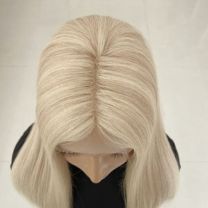 Peluca de Cabello Humano Europeo Virgen con Reflejos Rubios, Cutícula Alineada, para Mujer, Venta al Por Mayor # H18A/60 - Product Image 5