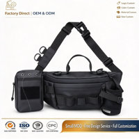 Sac banane de pêche avec patch pour mouches, anneau en D amovible, poche en filet pour bouteille, pour la pêche à la mouche, la pêche en wading et les activités de plein air, logo personnalisé OEM ODM