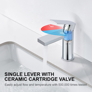 Stable <b>deck</b> mounted base design 304 stainless steel rustproof for long term use stainless steel bathroom faucet - Product Image 4