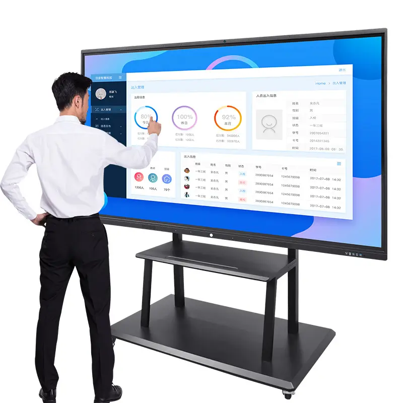 classroom 86 inch education 4k lcd touch screen 65 inch led interactive capacitive multitouch panel 75 inch