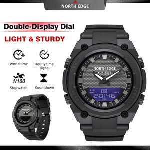 Reloj Digital para Hombre North Edge <span class=keywords><strong>FORTRESS</strong></span> 2026, Relojes Deportivos para Exteriores, Hora Mundial, Cuenta Regresiva, Reloj LED Luminoso, Reloj Inteligente Digital - Product Image 1