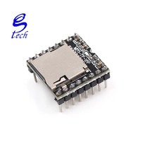 Módulo Reproductor MP3 DFPlayer Mini, Placa de Decodificación de Voz MP3, Compatible con Tarjeta TF, Puerto USB, Puerto IO/Sirial, AD MP3-TF-16P