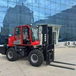 Carretilla elevadora todoterreno hidráulica articulada de radio de giro pequeño diésel 3,5 T 4WD de alta calidad para todos los terrenos ásperos - Product Image 1