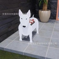 Décorations de jardin créatives OEM ODM, jardinières en forme de chien, pots de fleurs en plastique, panneaux en mousse PVC, cadeau