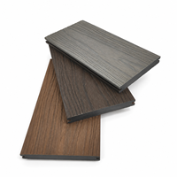 Planches de terrasse en composite WPC à grain de bois, faciles à installer, imperméables et anti-décoloration pour jardin et extérieur