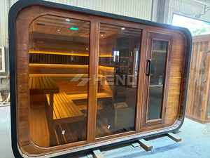 Sauna de infrarrojos de leña para 1 persona, móvil, con terapia de luz y ozono, de bajo precio, suministro directo de fábrica para interiores. - Product Image 3