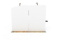 Mur d'images portable personnalisé de 3 m en tissu tendu imprimé par sublimation, avec cadre en aluminium, pour stand photo et salon professionnel