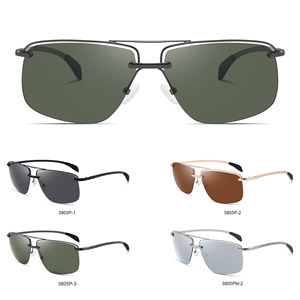 2025 nouveauté hommes TAC verres polarisés lunettes de soleil mode populaire en gros Logo personnalisé lunettes de soleil en métal miroir optique - Product Image 1