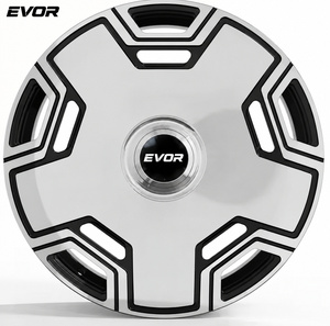 Jantes en aluminium forgé noir usiné EVOR avec capuchon flottant RR pour Rolls-Royce Ghost 2015, couleurs personnalisées - Product Image 2