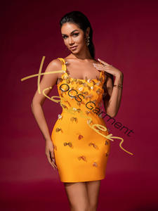 Nuovo arrivo di Ocstrade 2025 senza maniche in metallo <span class=keywords><strong>farfalla</strong></span> giallo Mini abiti Casual aderenti formali <span class=keywords><strong>da</strong></span> <span class=keywords><strong>donna</strong></span> eleganti - Product Image 6