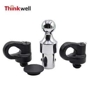 Boule d'attelage Thinkwell 60692 en acier de 2 pouces avec chaînes de sécurité pour crochet de remorquage de camion - Product Image 1