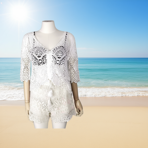 Copricostume Sexy da Donna in Chiffon per l'Estate, Sarong Bikini, Copricostume Kaftan da Spiaggia W22054-28 - Product Image 3