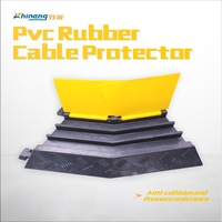 Passe-câbles robuste en PVC et caoutchouc, portable et fixe, pour allée, avec couvercle supérieur rabattable