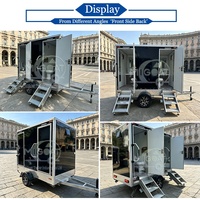 Promotion : Remorque WC Mobile 2 Postes à Essieu Unique avec Urinoir et Lavabo pour Grands Événements Extérieurs et Chantiers