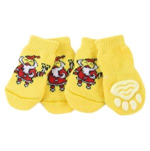 क्रिसमस के पालतू मोजे गैर पर्ची एकमात्र कुत्ते के जूते शुद्ध कपास <span class=keywords><strong>4</strong></span> टुकड़े टुकड़े कुत्ते के मोजे - Product Image 2