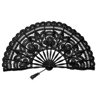 Éventail pliant en bambou personnalisé avec logo, en dentelle vintage élégante, pour mariages, fêtes et événements estivaux